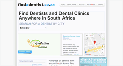 Desktop Screenshot of findadentist.co.za